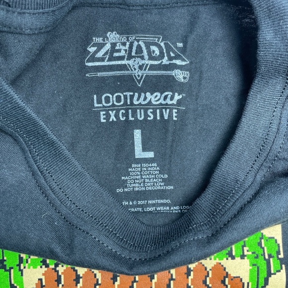 NEW - Unisex Legend of Zelda Link Map Graphic Tee Lootcrate Exclusive Sz… - Picture 5 of 7
